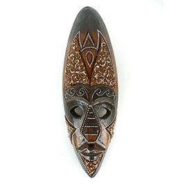 African Decorative Wooden Mask 30cm - Ethnic Chic Decoration