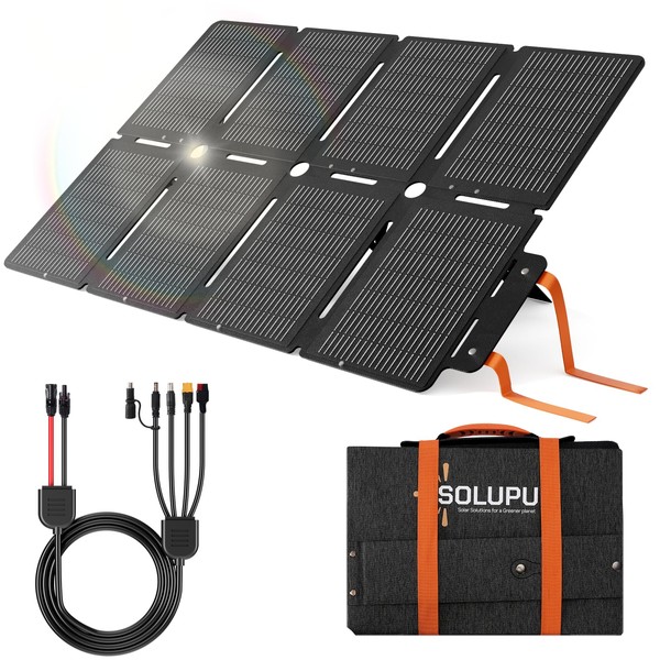 SOLUPUP 100W Portable Foldable Folding Solar Panels, IP67 Waterproof for