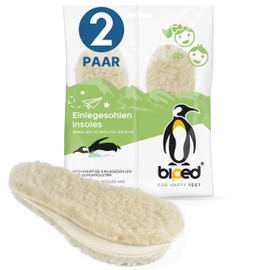 Biped 2 Pairs of Extra Thick Lambswool Insoles for Children z1021 (EU 34–35)
