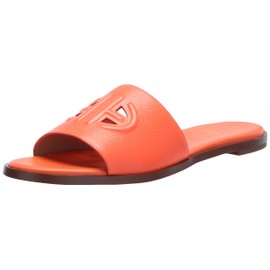 Cole Haan Women's Flynn Logo Slide Sandal Mule, Nasturtium Leather, 8