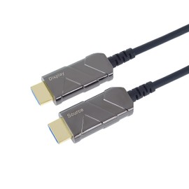 PremiumCord 8K Optical Active Ultra High Speed HDMI 2.1 Fiber Optic Cable 48Gbps HDMI 2.1 3D EDID ARC Video Resolution 8K@60Hz Gold Plated Length 15m
