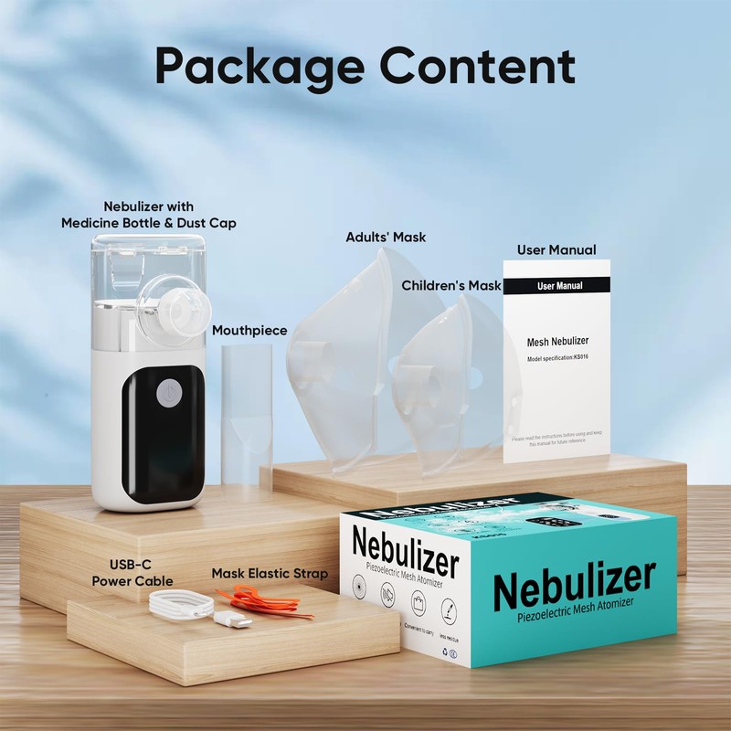 Nebuliser Machine for Adults & Kids,Efficient & Quiet Portable Nebuliser