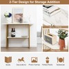 CLEEMAN Entryway Table with Storage, 2-Tier Narrow Sofa Table with
