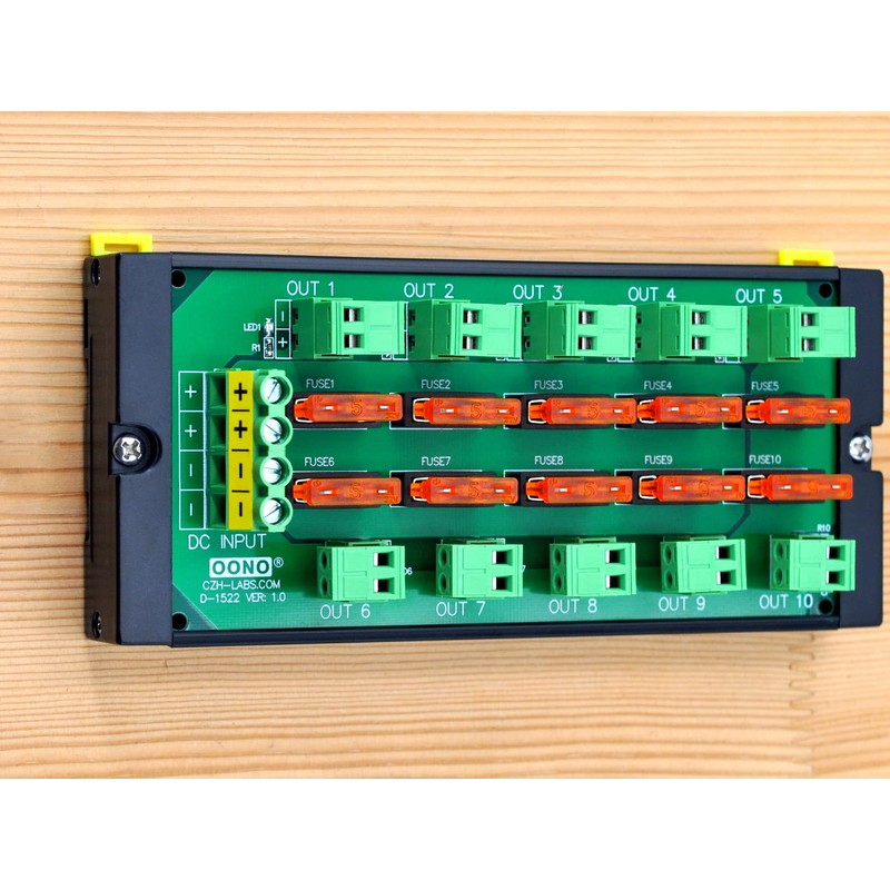 Screw Mount Fused DC 5-32V 10 Position Pluggable Terminal Block
