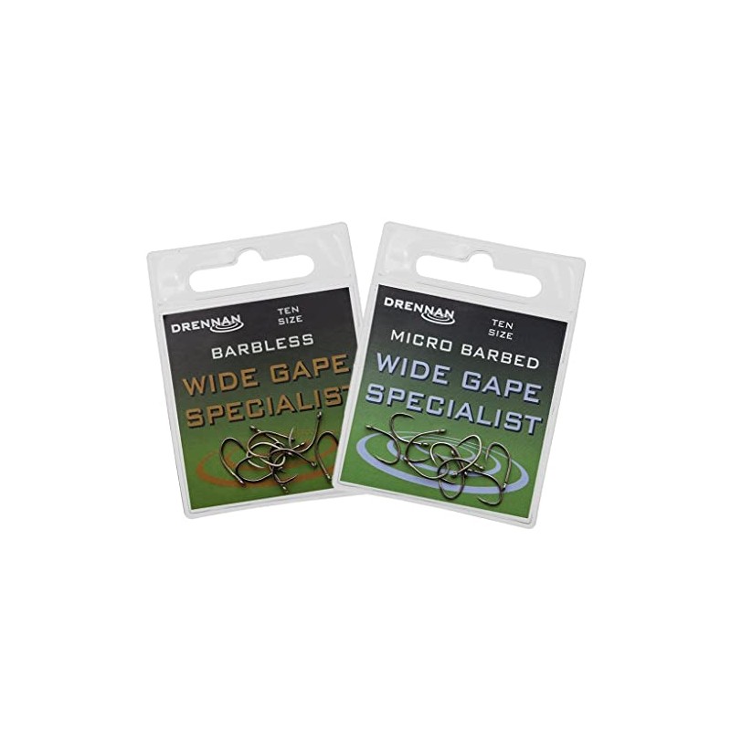 Drennan Wide Gape Specialist Micro Barbed Hooks Size 10 Qty
