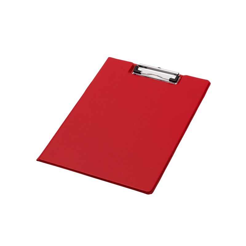 Q-Connect Foolscap/A4 PVC Fold over Clipboard - Red