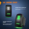 Nilight LED Light Bar Rocker Switch Stereo Rocker Switch 5