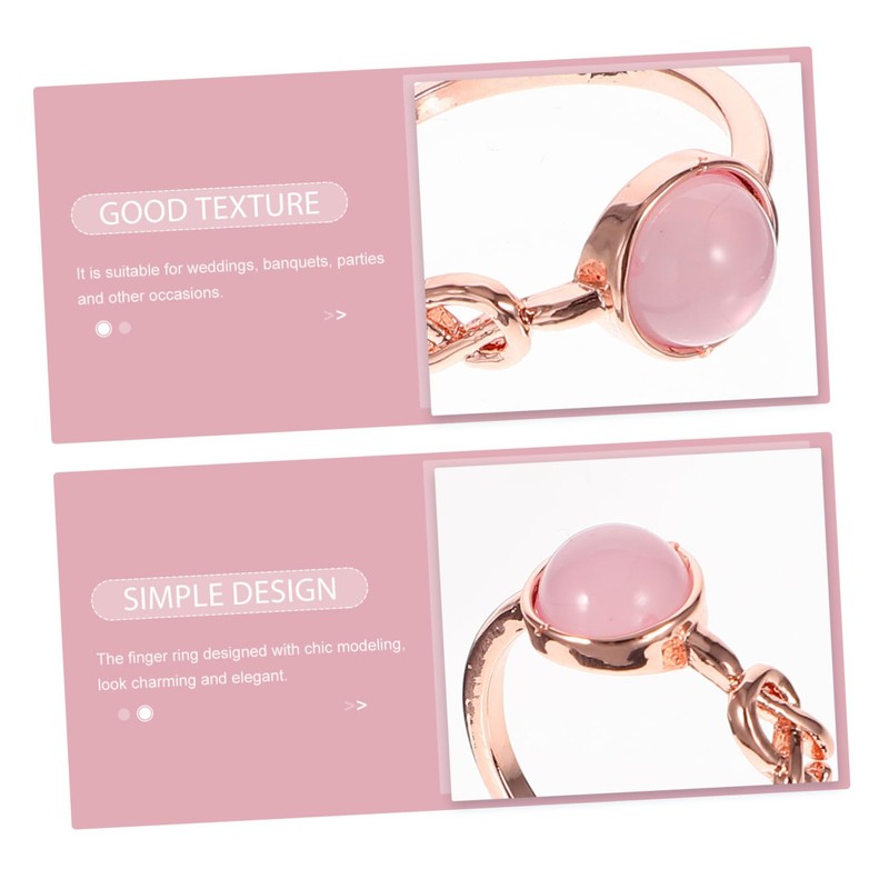 BESPORTBLE 3sets Moonstone Rings for Women Unique Engagement Jewelry Stylish