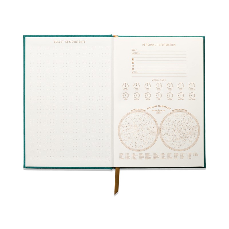 DesignWorks Ink Suede Journal Notebook with 160 Lined Pages, Ribbon