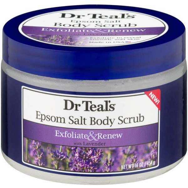 Dr. Teal's Body Scrub Exfoliate And Renew W/Lavender 16 Ounce