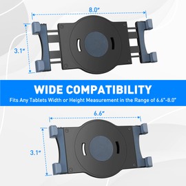 AboveTEK Retail Kiosk Bracket Tablet Holder with Width or Height Measurement in The Range of 6.6"-8.0"(Holder Only), Compatible with Retail Tablet Stand (TS-138B)