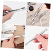 TOVINANNA 4pcs Stainless Steel Stamp Tweezers Set Precision Collecting Tools