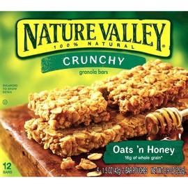 Nature Valley, Crunchy Granola Bars, Oats N Honey, Six 1.5 Ounce 2-bar Pouches Per Box (2 Pack)