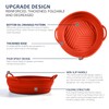 Reusable Silicone Liners with Rack, Foldable Round Basket Liners, 8.5