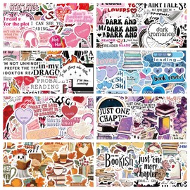 600PCS Book Stickers for Kindle,Bookish Mixed Stickers,Vinyl Reading Decals for for Water Bottle Laptop,Readers Book Lover Gift