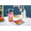 Glass Pitcher with handle Straight Sided, Handmade, With Spout, Three