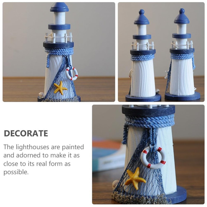 Ciieeo 1pc Lighthouse Outdoor Decor: Garden Lighthouse - Nautical Decor