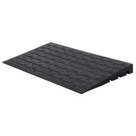 Towallmark Rubber Threshold Ramp, 3'' Rise Portable Wheelchair Ramp for Home Steps, 2500LBS Capacity Curb Ramp Handicap Ramps for Wheelchairs Driveway Mobility Scooters with 3 Channels Cord Cover