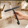 Silicone Shower Squeegee for Glass Doors with Built-in Hook, 8.3