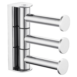 Angle Simple Swivel Hook Polished Chrome, SUS 304 Stainless Steel Bathroom Towel Hook for Wall
