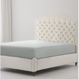 Linens World Egyptian Cotton Fitted Sheets Breathable, Anti Wrinkle 30cm Deep Pocket 200 Thread Count Bed Sheets Double Bedding & Linen- Grey Bedding Double 137 X 190 CM Double Fitted Sheet