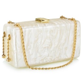 Acrylic Purses Acrylic Evening Clutch Bag Marbling Handbags for Women Cross Body Bag for Wedding Cocktail Party Prom, Beige