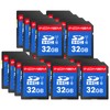 SD Card 32GB, 20-Pack UHS-I Class 10 MLC Flash Memory