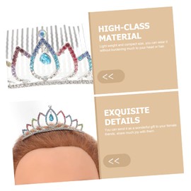 Outanaya Female Crown Comb Rhinestone Wedding Crown Clip Hair Jewelry Decor Alloy Tiara for Bride
