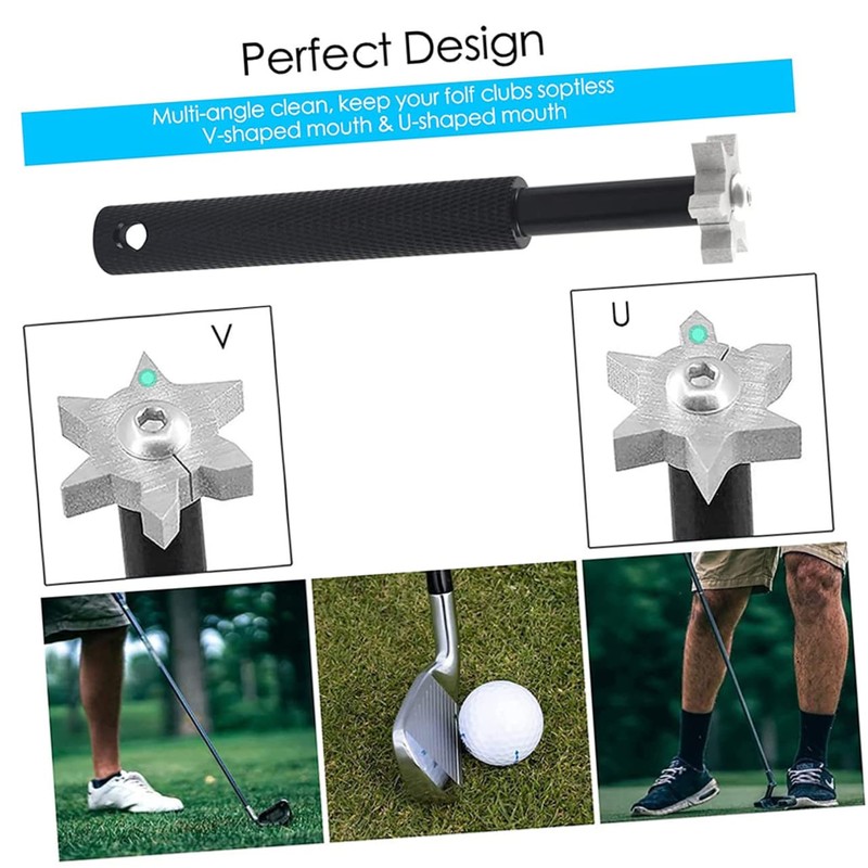 Totority 1 Set Golf Cleaning Tools Portable Club Brush Groove