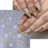 3 Sheets Bow Nail Stickers for Nail Art, 3D Self-Adhesive