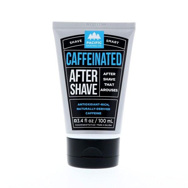 Pacific Shaving Company Caffeinated Aftershave - Helps Reduce Appearance of Redness, With Safe, Natural, and Plant-Derived Ingredients, Soothes Skin, Paraben-Free, Made in USA, 3.4 oz
