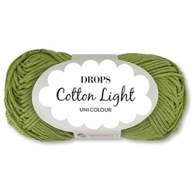 Frida's Wollhaus Drops 50 g Cotton Light Cotton Blend Yarn Knitting Crochet Wool Yarn 33 Colours (11 | Apple Green)