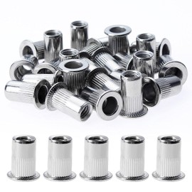 Gueenky Pack of 150 Rivet Nuts M4 Stainless Steel Rivet Nuts M4 Stainless Steel Retractable Nuts Thread Rivets Nutsert Blind Rivet Nuts Rivet Nuts for Metal Plastic