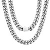 NOBYLO 10/12MM Cuban Link Chain, 14k/White Gold Plated Miami Cuban