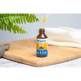 Vitamina D3 Bioganic | 600 porciones | 400 UI por porción | Sabor Piña | Presentación Envase Individual de 60 ml
