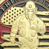 Firefighters Challenge Coin Thin Red Line Fire Dept.