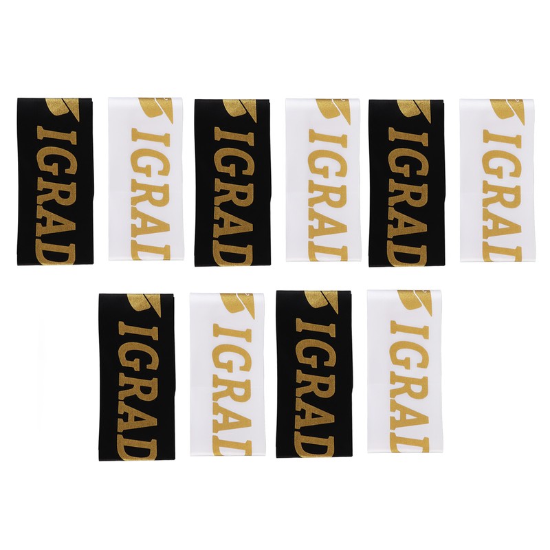 5 Sets Graduation Sash Polyester Party Congratulation with Letter Keepsake