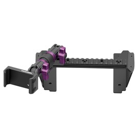 Tackform TRAXX Assault Track Dash Mount - Phone Holder - Compatible with 2022 Ford Super Duty (with 12” Screen ONLY) | Billet Aluminum Picatinny Rail, No Drilling Required | Carbon Fiber Arm | Purple