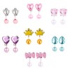 AUXSOUL Clip On Earrings, 7 Pairs Pendant Earring Stud Earring