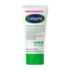 CETAPHIL® Crema Hidratante 50 g | Hidratación Intensa hasta por 48 h | Niacinamida, Vitamina E y Aceite de Almendras Dulces | Textura Rápida Absorción | Ideal para Piel Seca y Sensible | Uso Diario