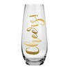 Slant Party Supplies Champagne Glasses - Stemless Mimosa Prosecco Cocktail