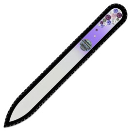 Mont Bleu Crystal Nail File hand decorated with crystals - Universal Size - HandMade - Czech Tempered Glass