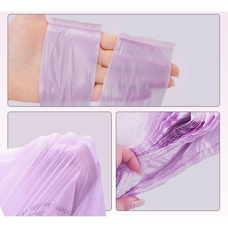50pcs Purple Small Trash Bags 3 Gallon 4 Gallon for