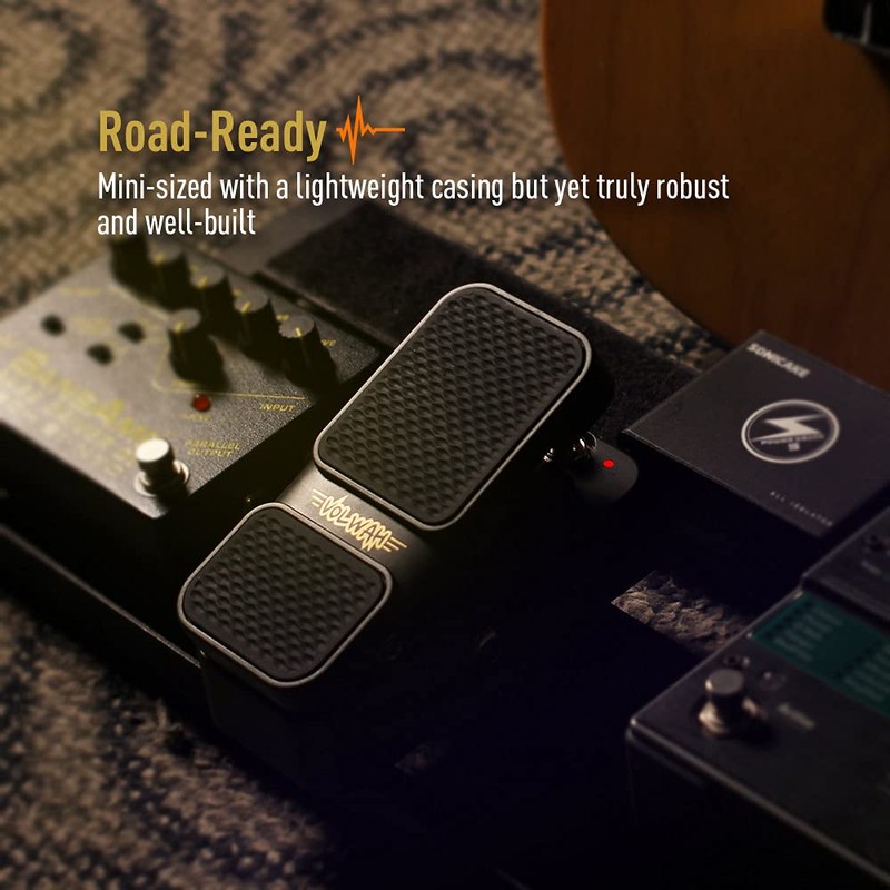 SONICAKE Mini Active Wah Volume Effect Guitar Pedal 2 in