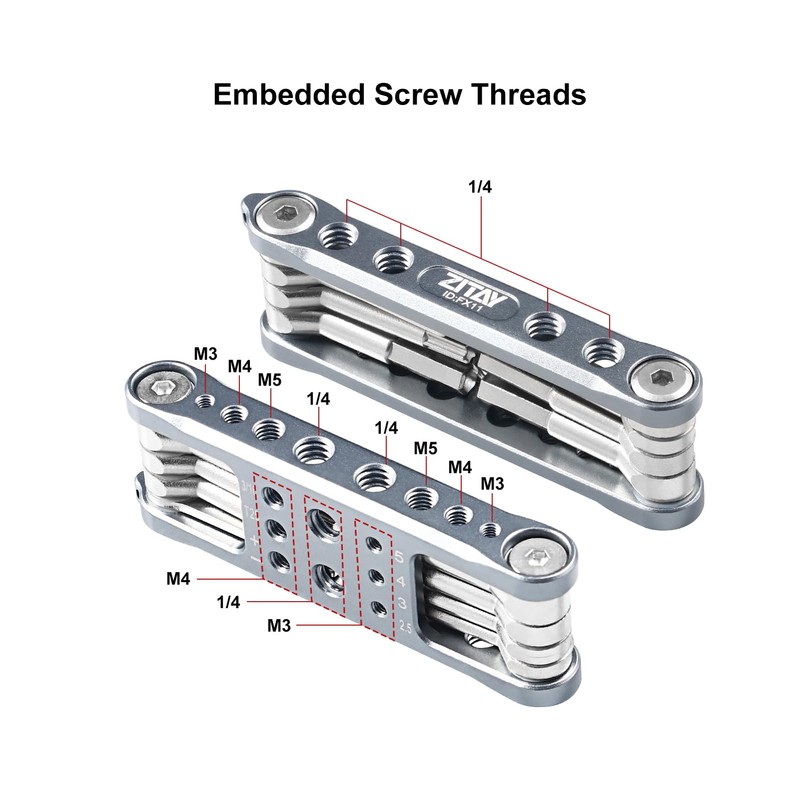 ZITAY Folding Tool Set Includes Screwdrivers and Hex Key Wrenches