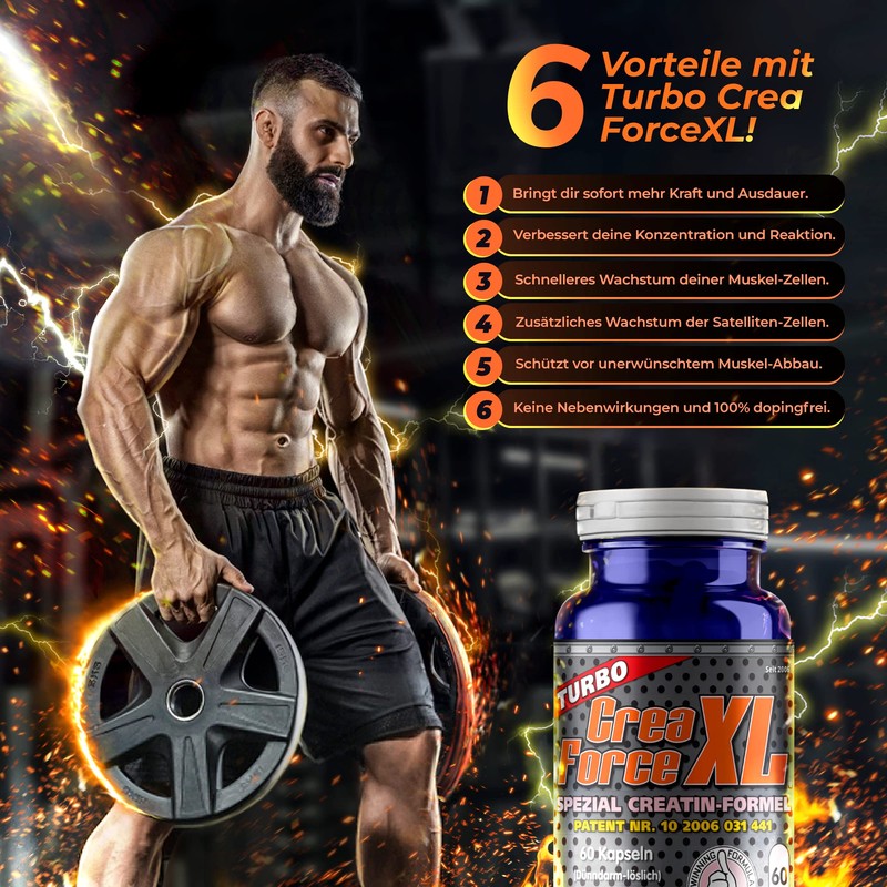Goldfield Crea Force XL | Creatine Capsules High Dose |