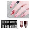 3 Pcs Stripe Houndstooth Lace Stamping Plate Nail Stamp Nail