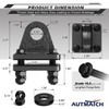 AUTMATCH D Ring Shackle Mount with Backer Plate (2 Pack)