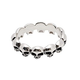 Treasure Bay Womens Silver Rings 925 Sterling Silver Skulls Ring for Women Girls Teen (T)