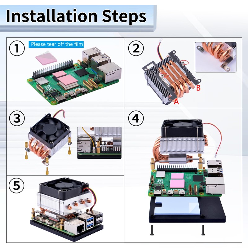 GeeekPi Ice Tower Plus Cooler for Raspberry Pi 5, Pi